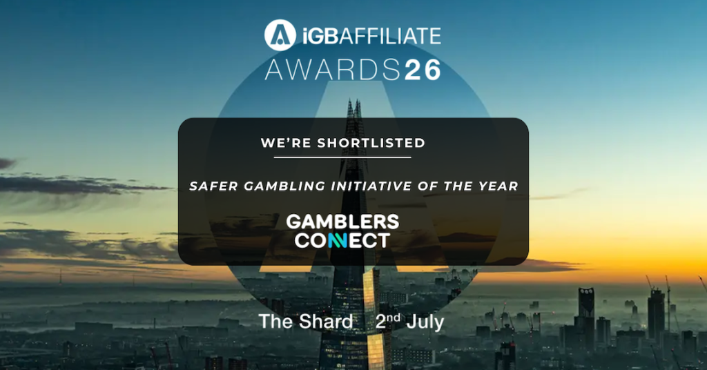 Gamblers Connect Secures Third Consecutive iGBA Awards Shortlist for Safer Gambling Initiative of the Year